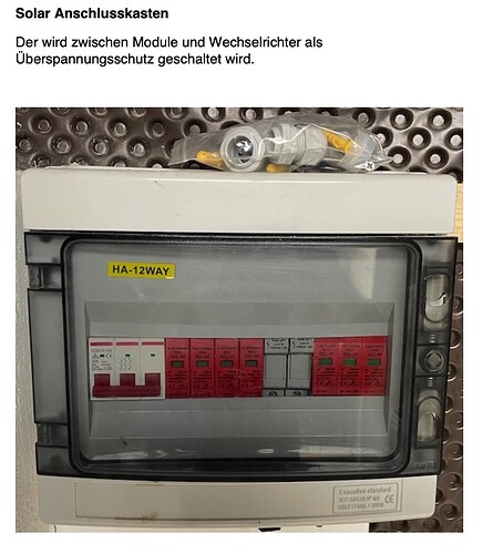 Solar Anschlusskasten