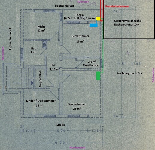 Grundriss H30, 1.OG Klimaanlage