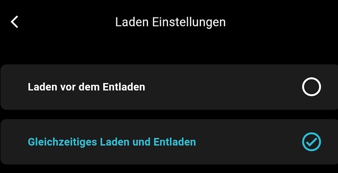 Laden-Einstellungen