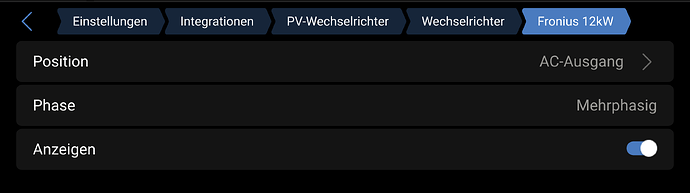 Visualisierung und Position