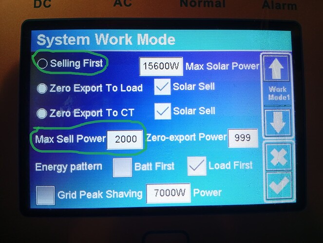 EinstellungEinspeisung