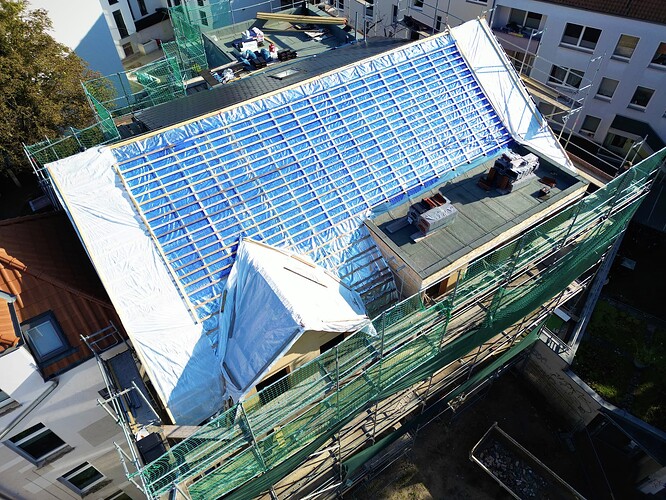 4 Rohrmatten verlegt