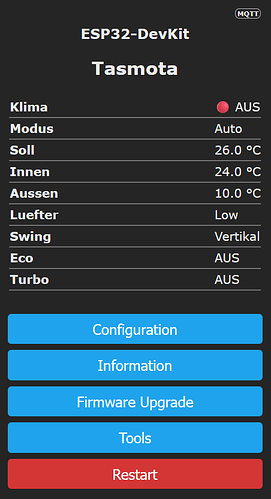 Midea_AC_Tasmota_Web