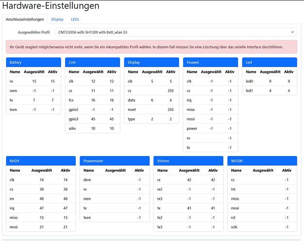 Hardwareeinstellungen
