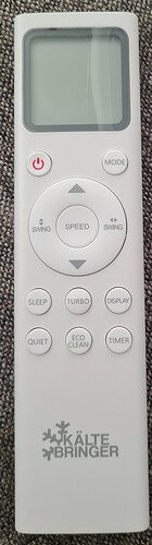 Fernbedienung Klima