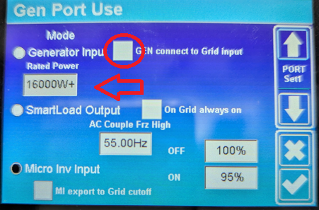 GEN connect to Grid Input